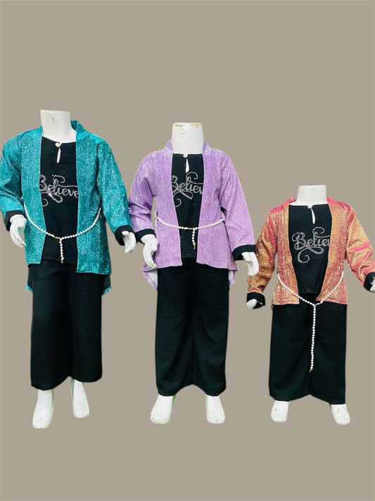 Fancy coat set for girls 3005