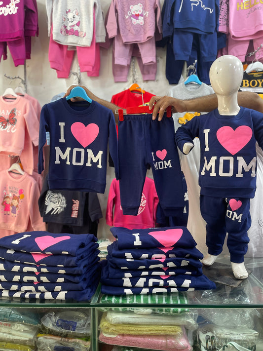 WINTER FLEECE TRACKSUIT(I LOVE MOM)