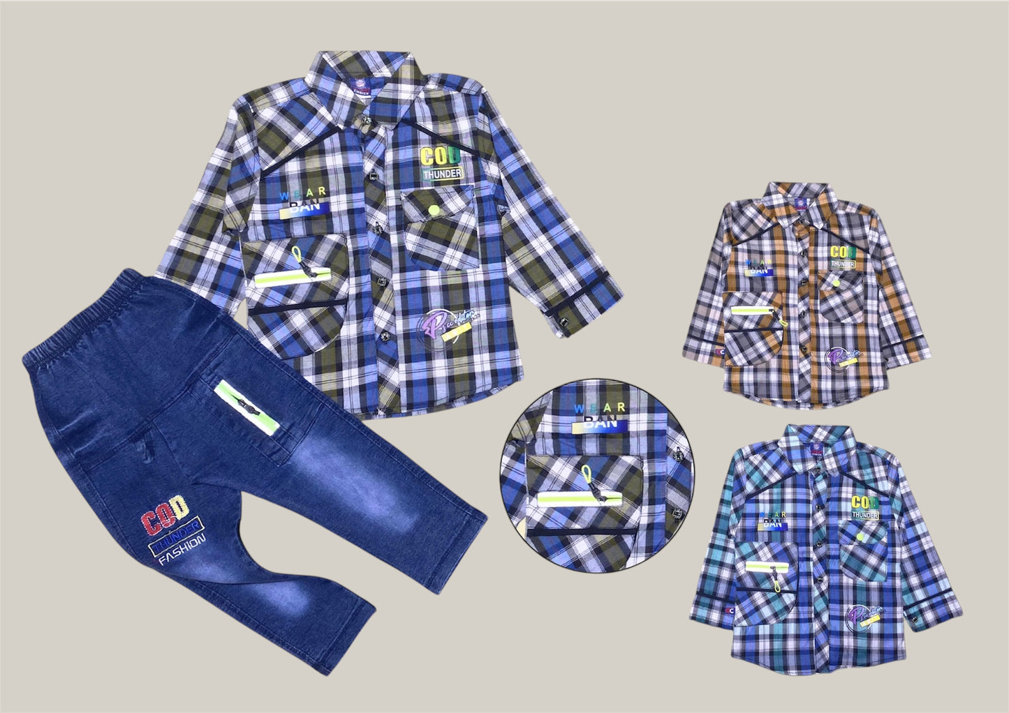 (Pent and shirts for boy (2 piece)1018